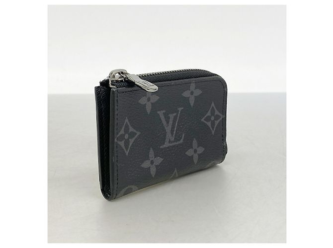 Portamonete Louis Vuitton Monogram Eclipse Nero - vista 2