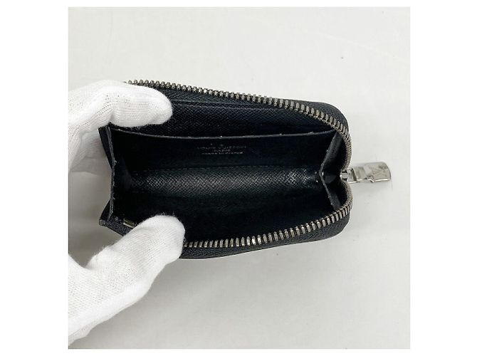 Portamonete Louis Vuitton Monogram Eclipse Nero - vista 3