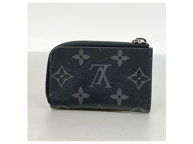 Portamonete Louis Vuitton Monogram Eclipse Nero - vista 7
