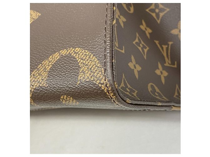 Borsa Tote Louis Vuitton Monogram Giant Reverse OnTheGo MM Marrone - vista 7
