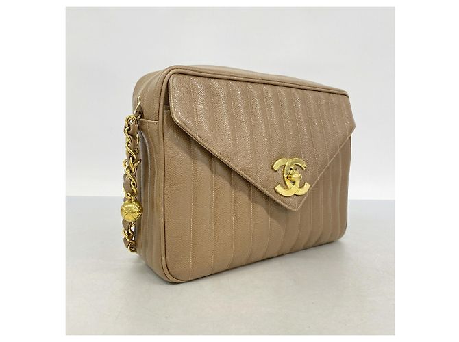 Borsa a tracolla con catena Chanel Mademoiselle Marrone chiaro - vista 2