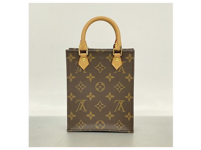 Louis Vuitton Monogram Petite Sac Plat Handtasche Braun - Ansicht 11