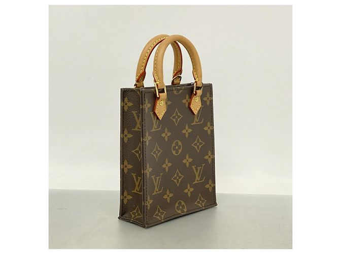 Louis Vuitton Monogram Petite Sac Plat Handtasche Braun - Ansicht 2
