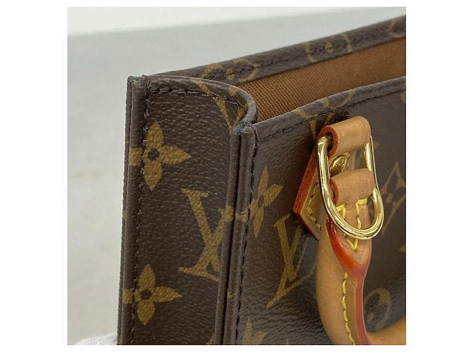 Louis Vuitton Monogram Petite Sac Plat Handtasche Braun - Ansicht 7