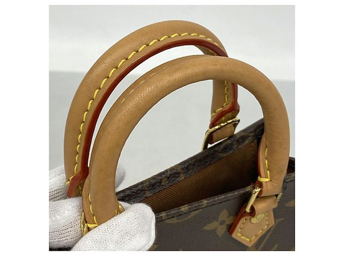 Louis Vuitton Monogram Petite Sac Plat Handtasche Braun - Ansicht 9