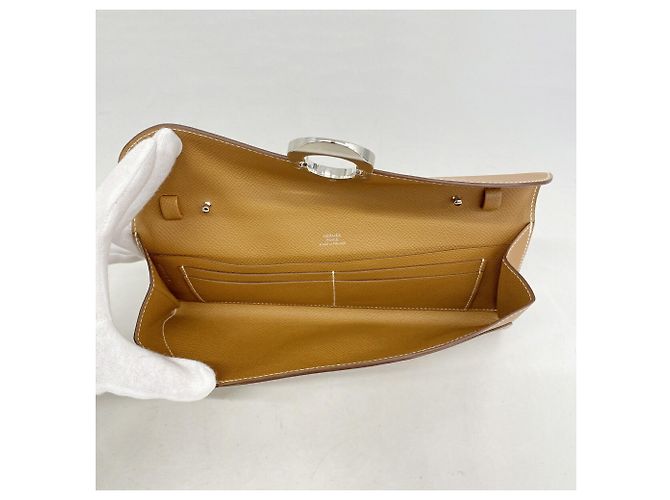 Hermès Portafoglio a tracolla Hermes Maillon Tougo D'oro - vista 3