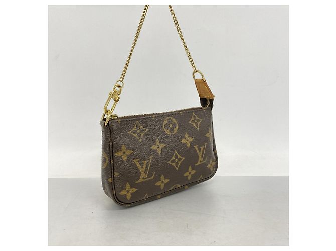 Louis Vuitton Monogram Mini Pochette Accessoires Castaño - vista 2