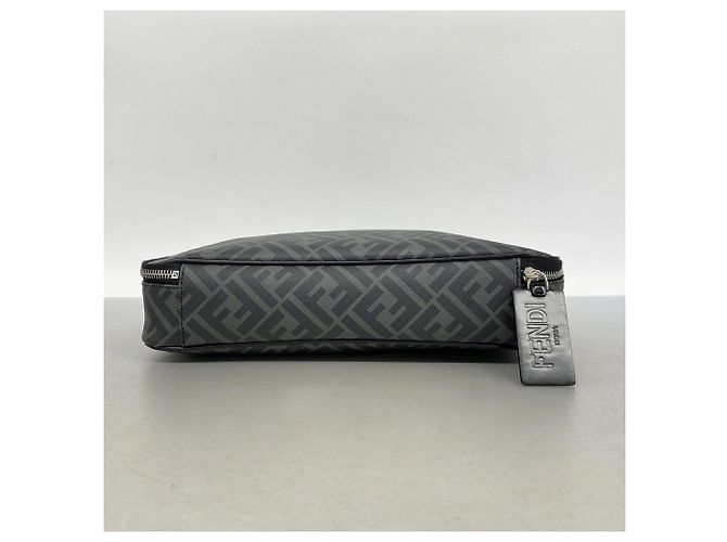 Pouch Fendi nera e grigia Marrone Nero - vista 3