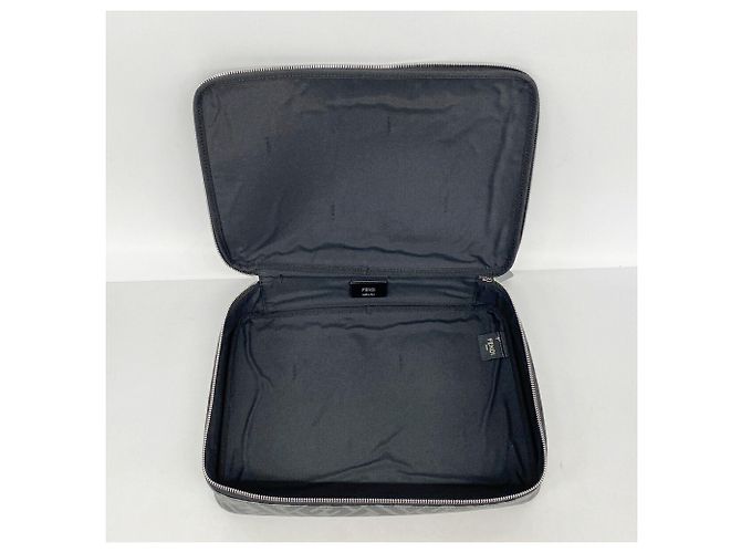 Pouch Fendi nera e grigia Marrone Nero - vista 4