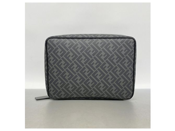 Pouch Fendi nera e grigia Marrone Nero - vista 7