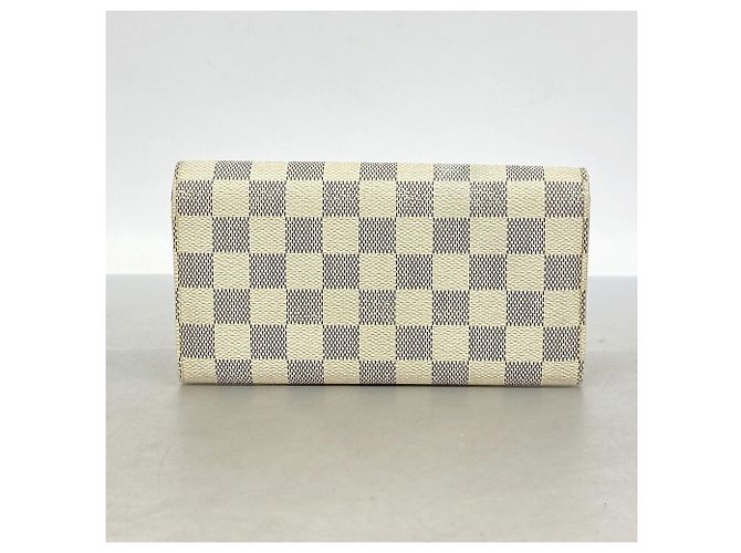 Louis Vuitton Damier Azur Portefeuille Sarah Long Wallet Bianco - vista 10
