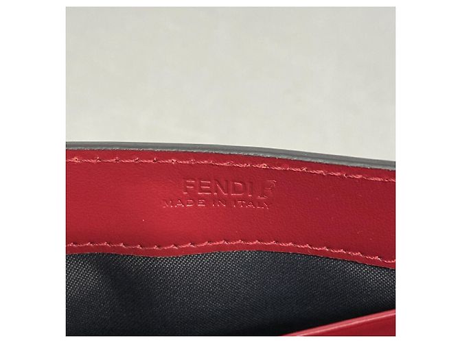Fendi Leather Long Wallet Brown Red - view 4