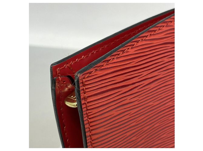 Borsa Louis Vuitton Epi Saint Jacques Rosso - vista 7