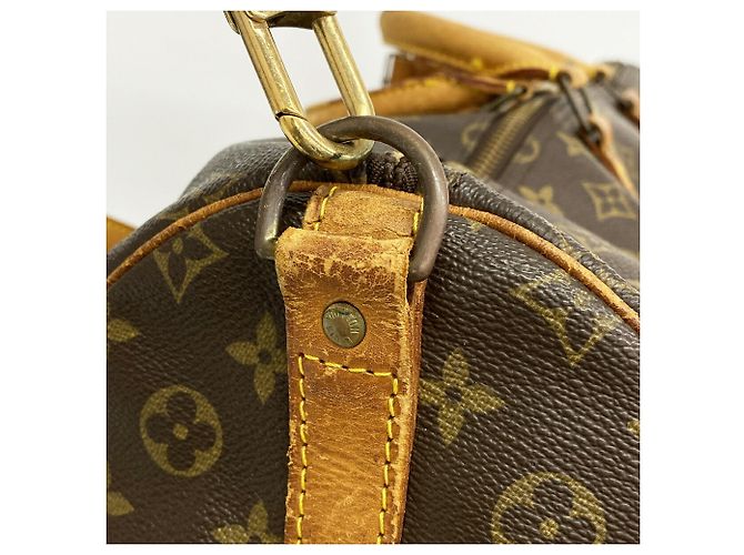 Louis Vuitton Boston Monogram Keepall Bandoulière 55 Marrone - vista 10