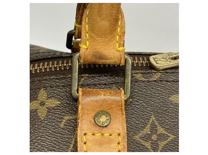 Louis Vuitton Boston Monogram Keepall Bandoulière 55 Marrone - vista 12