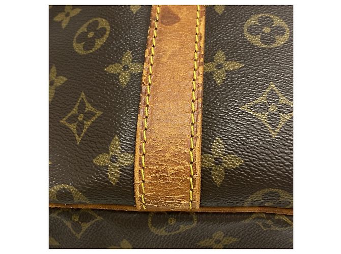 Louis Vuitton Boston Monogram Keepall Bandoulière 55 Marrone - vista 13