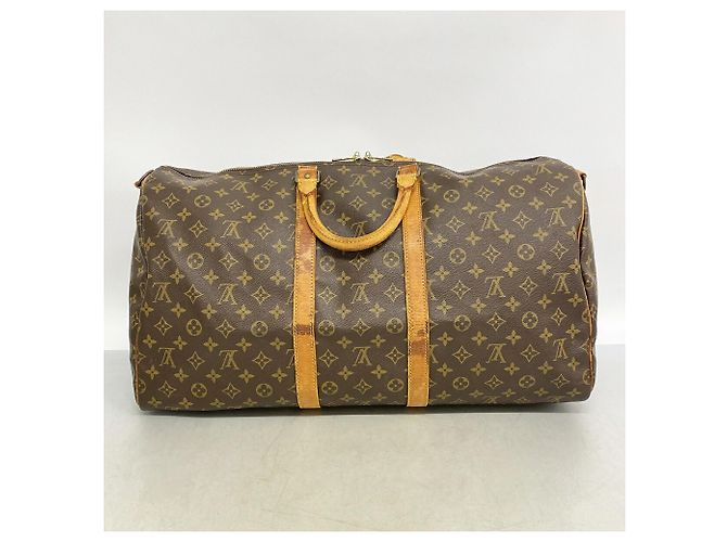 Louis Vuitton Boston Monogram Keepall Bandoulière 55 Marrone - vista 15
