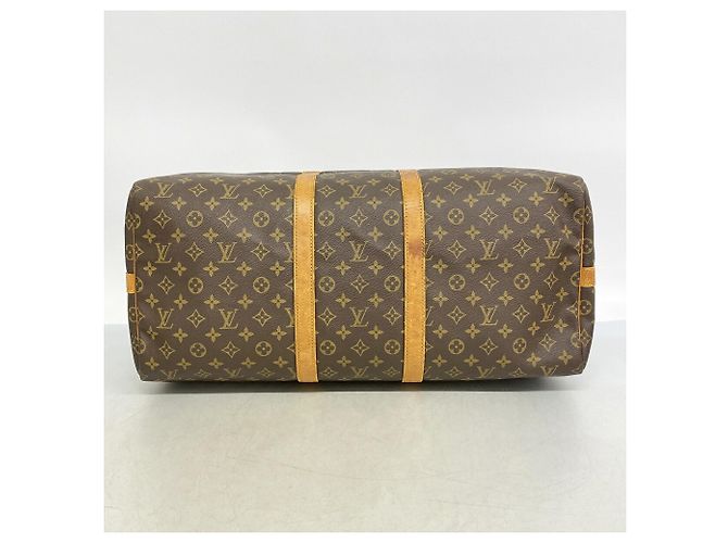Louis Vuitton Boston Monogram Keepall Bandoulière 55 Marrone - vista 3