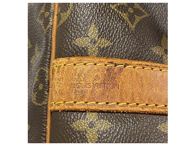 Louis Vuitton Boston Monogram Keepall Bandoulière 55 Marrone - vista 5