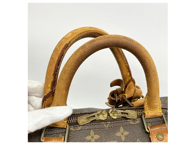 Louis Vuitton Boston Monogram Keepall Bandoulière 55 Marrone - vista 8