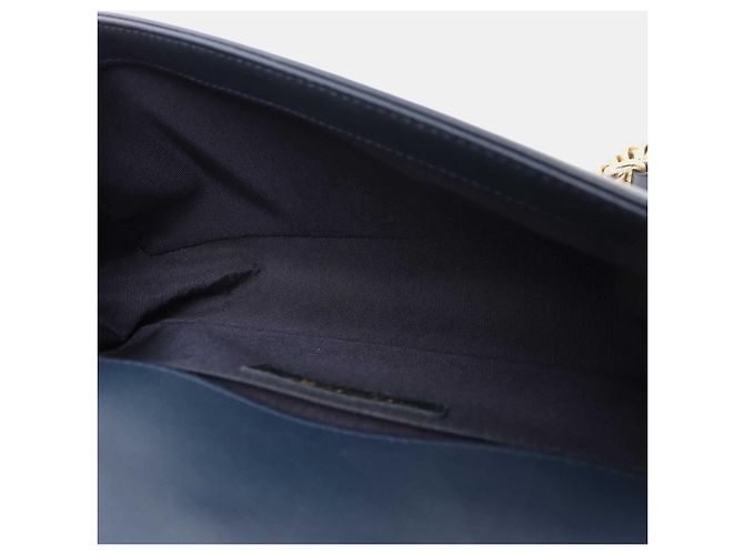 Chanel Boy Medium Blu Navy Pelle d'Agnello Blu scuro - vista 6