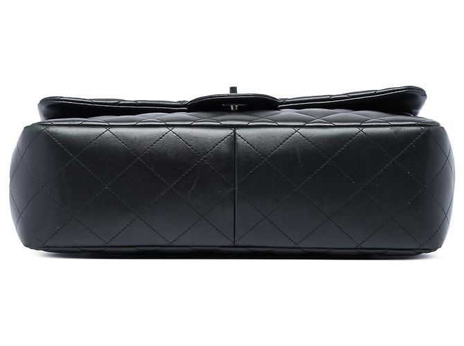 Chanel Black Jumbo Classic Lambskin Double Flap Nero - vista 3