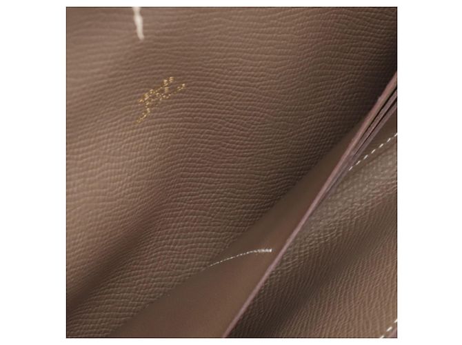 Portafoglio Hermès Brown Epsom Chaine d Ancre To Go Marrone Taupe - vista 3