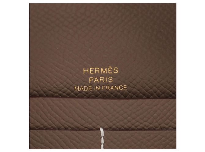 Portafoglio Hermès Brown Epsom Chaine d Ancre To Go Marrone Taupe - vista 5