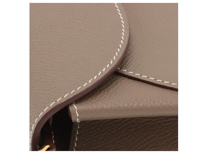 Portafoglio Hermès Brown Epsom Chaine d Ancre To Go Marrone Taupe - vista 7