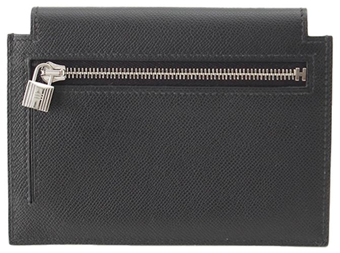 Cartera compacta Hermès Black Veau Madame Kelly Pocket Negro - vista 2