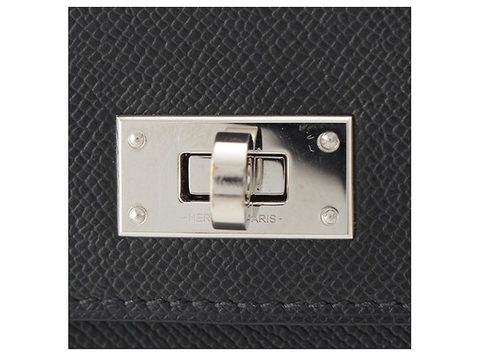 Cartera compacta Hermès Black Veau Madame Kelly Pocket Negro - vista 5