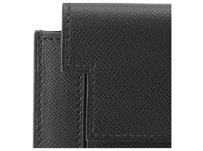 Cartera compacta Hermès Black Veau Madame Kelly Pocket Negro - vista 6