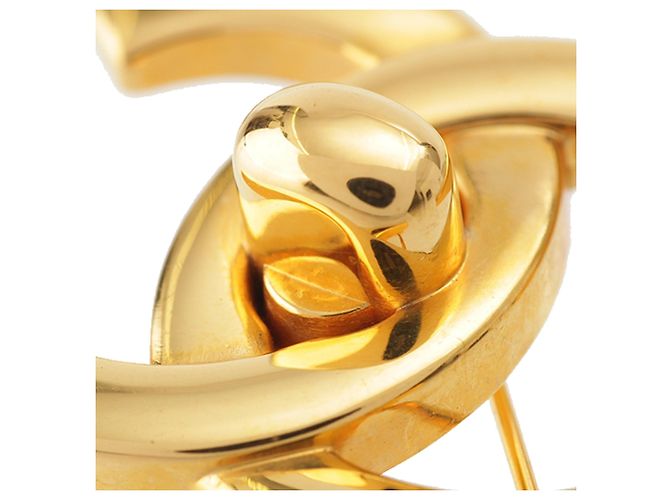 Spilla Chanel Gold CC placcata oro con chiusura a rotazione D'oro - vista 7