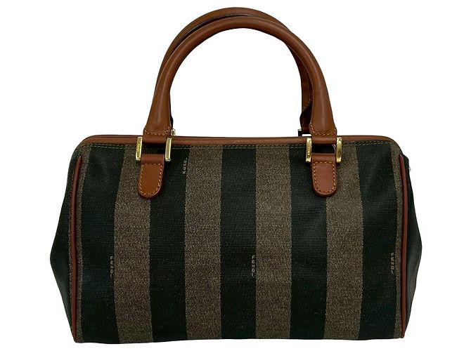 Fendi Brown Pequin Boston Marrone Marrone chiaro - vista 2