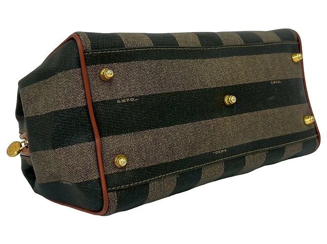 Fendi Brown Pequin Boston Marrone Marrone chiaro - vista 3