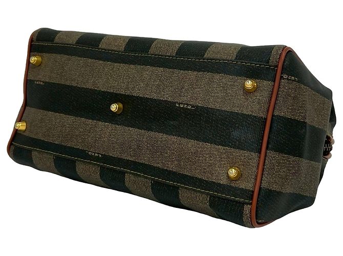 Fendi Brown Pequin Boston Marrone Marrone chiaro - vista 4