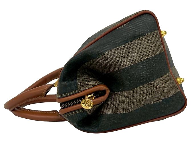 Fendi Brown Pequin Boston Marrone Marrone chiaro - vista 7