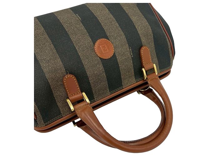 Fendi Brown Pequin Boston Marrone Marrone chiaro - vista 9