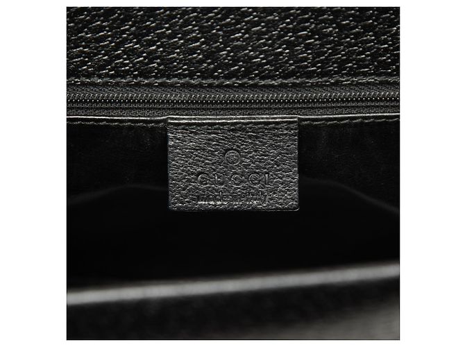 Bamboo Borsa Gucci in pelle di vitello grana nera con bambù Nero - vista 5