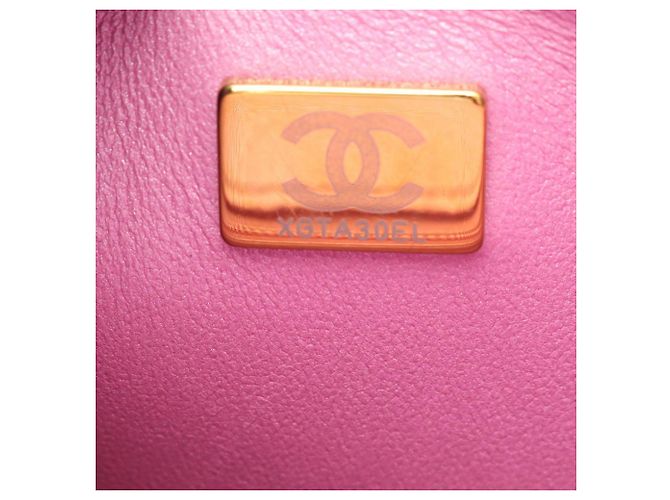 Chanel Pink Mini Quilted Metallic Mirror Calfskin Hollywood Boulevard Flap Rosa - vista 4