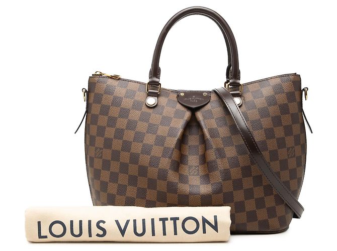 Louis Vuitton Brown Damier Ebene Siena MM Marrone - vista 7