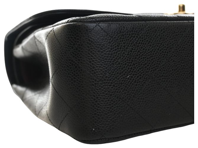 Chanel Black Jumbo Classic Caviar Double Flap Nero - view 11