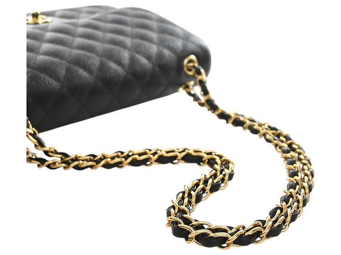 Chanel Black Jumbo Classic Caviar Double Flap Nero - view 13