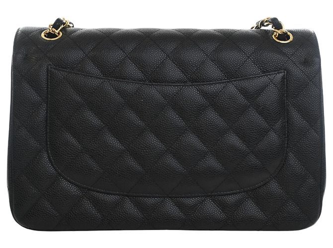 Chanel Black Jumbo Classic Caviar Double Flap Nero - view 4