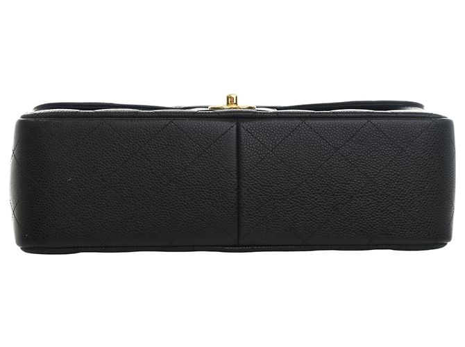 Chanel Black Jumbo Classic Caviar Double Flap Nero - view 5