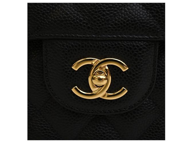 Chanel Black Jumbo Classic Caviar Double Flap Nero - view 8