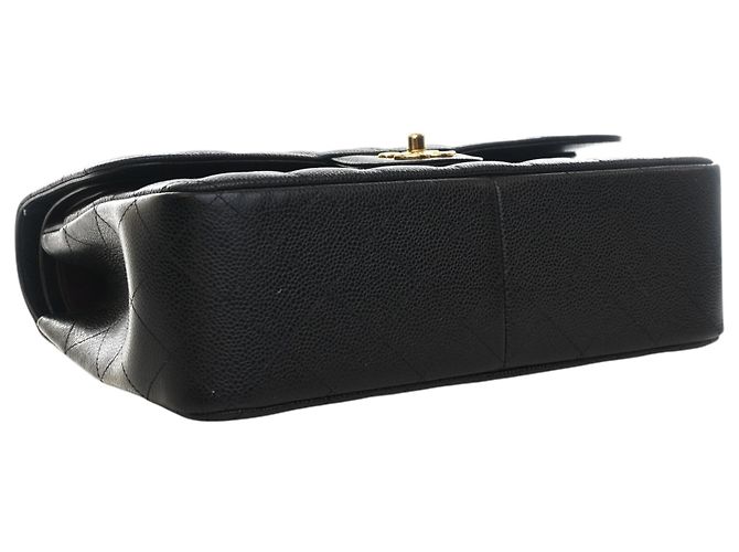 Chanel Black Jumbo Classic Caviar Double Flap Nero - view 9
