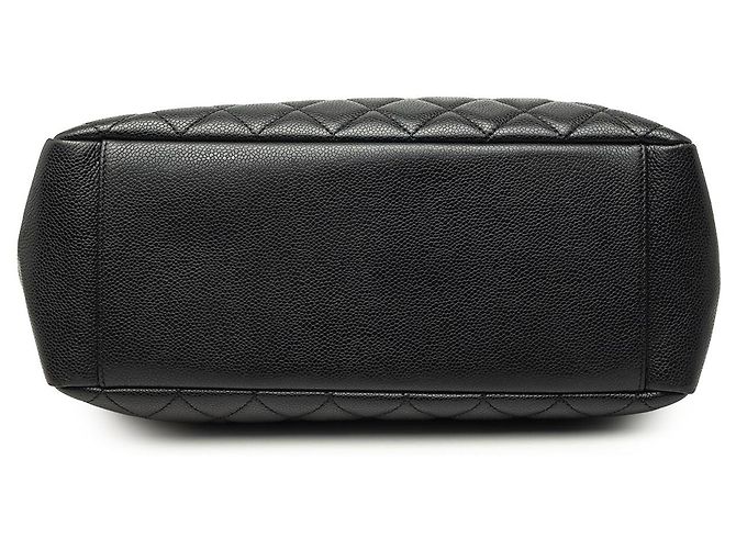 Borsa Chanel Grand Shopping Tote in pelle caviar nera Nero - vista 3