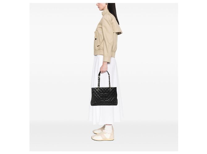 Borsa Chanel Grand Shopping Tote in pelle caviar nera Nero - vista 6