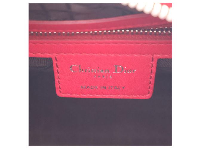 Dior Red Medium Lambskin Cannage Lady Dior Rosso - vista 7